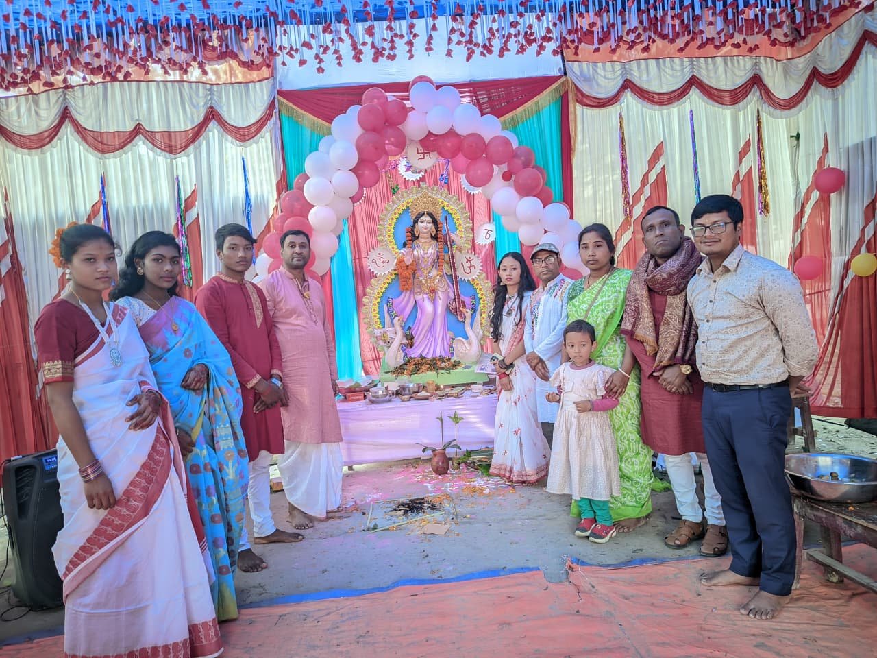 সরস্বতী পূজা উপলক্ষে কালেক্টরেট পাবলিক স্কুল অ্যান্ড কলেজে বাণী অর্চনা