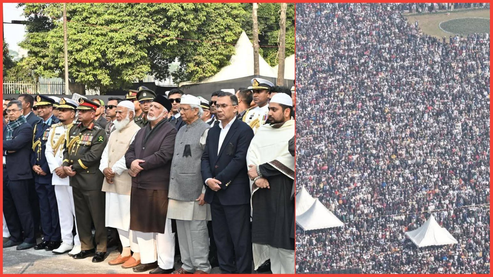 রাজকীয় জানাজায় বিদায় নিলেন দেশনেত্রী বেগম খালেদা জিয়া