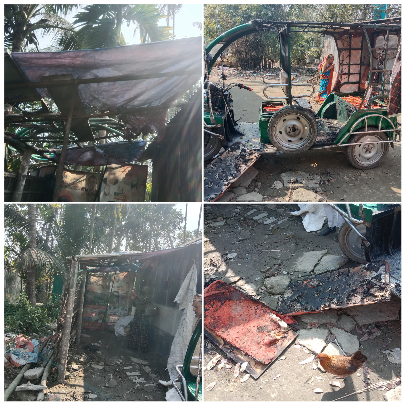 করিমগঞ্জে বিএনপির- মহিলা দলের নেত্রীর বাড়িতে অগ্নিসংযোগ, এলাকায় আতঙ্ক